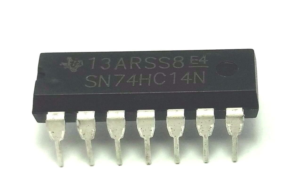 Texas Instruments SN74HC14N 74HC14 Hex Schmitt-Trigger Inverters (Pack of 2)