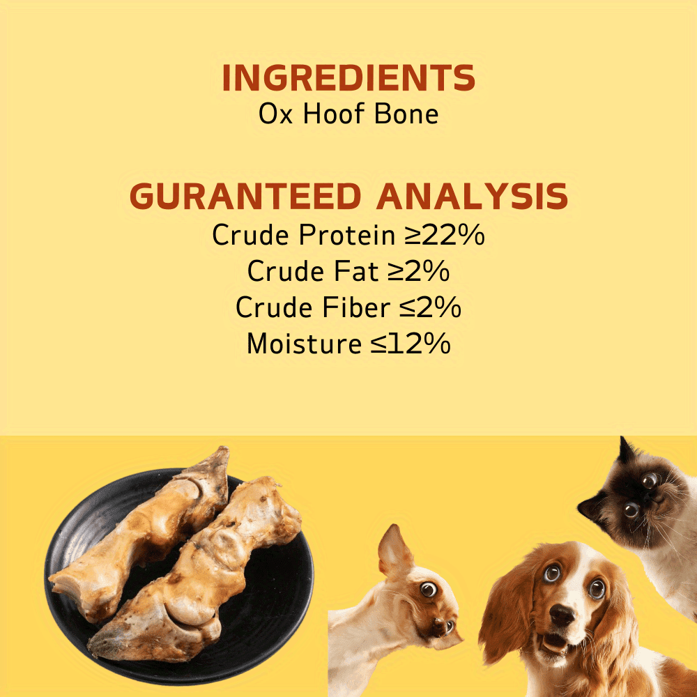 ComfyCradle Natural Calf Hooves Dog Chews, Long-Lasting Dental Treats for Small to Large Dogs