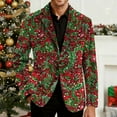 thumbnail image 5 of hlysgo Ugly Christmas Blazer for Men Trendy Xmas Print One Button Lapel Suit Jackets Winter Christmas Holiday Party Corduroy Blazers Red XL, 5 of 7