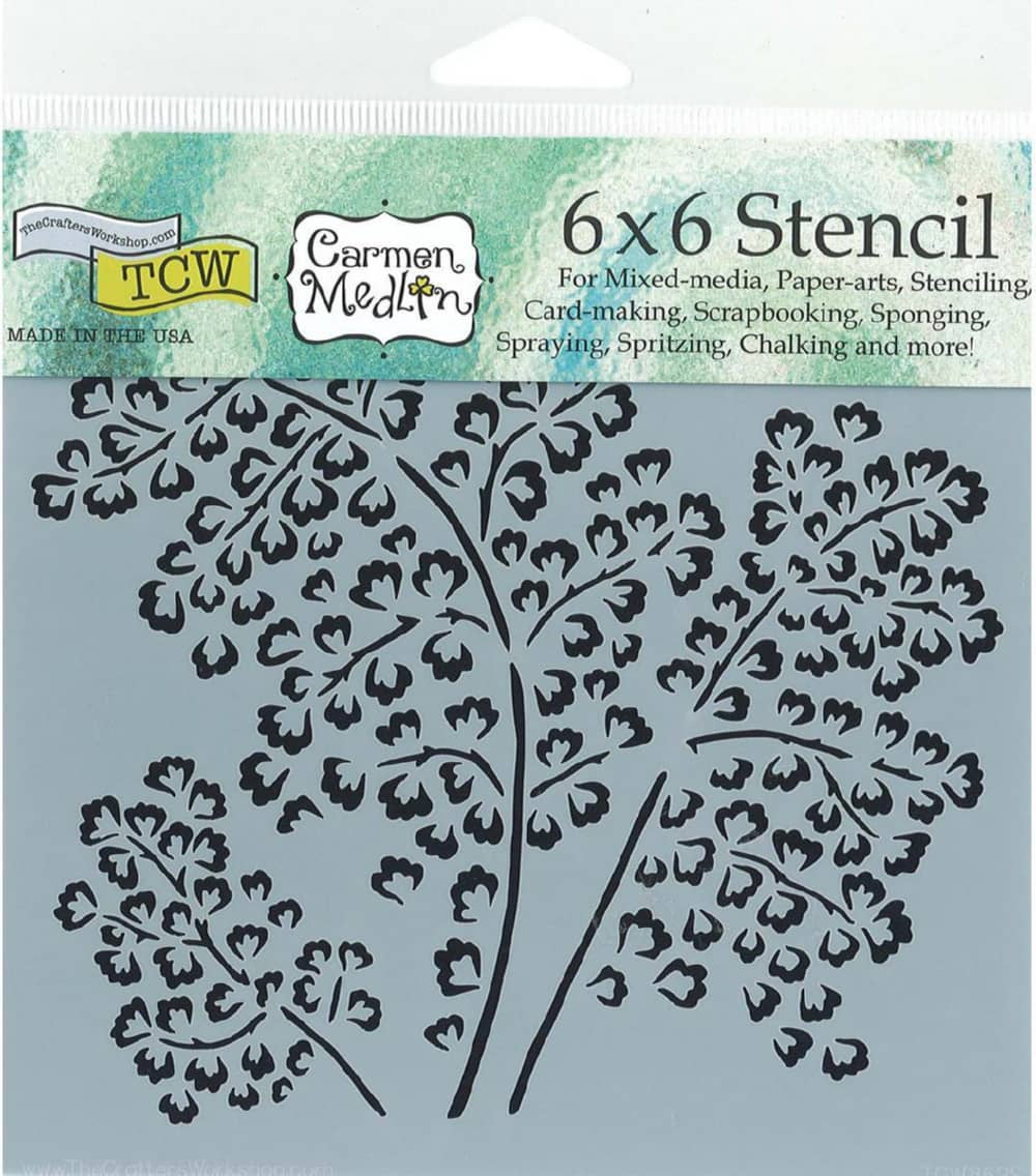 The Crafters Workshop Stencil 6x6 Maidenhair Fern