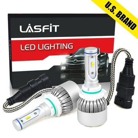 LASFIT 9006 HB4 LED Headlight Bulb Kits-Flip Chips/Internal Driver-72W 7600LM 6000K (Pack of