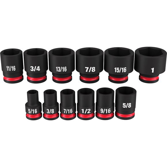 Milwaukee (366) 49-66-7005 12PCSHOCKWAVE Impact Duty™ 3/8" Drive SAE Standard 6 Point Socket Set
