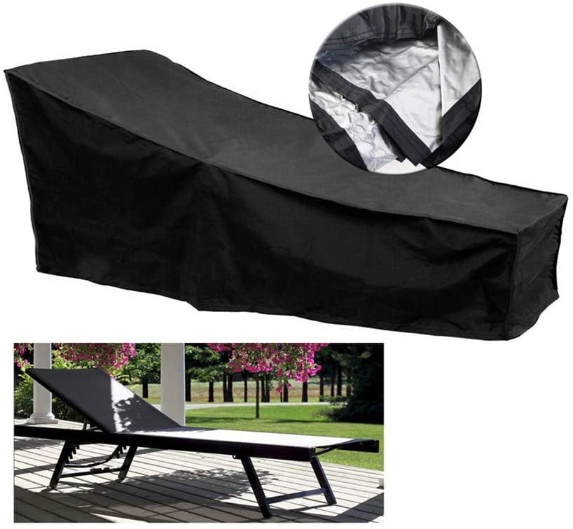 420D Outdoor Waterproof Chaise Lounge Chair Cover Patio Furniture Protection 