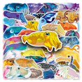 thumbnail image 1 of Paquete de pegatinas con forma de sepia, 50 unidades, con dibujos animados del océano, resistentes a, 1 of 2