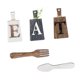 thumbnail image 3 of Juego de 5 letreros colgantes para tabla de cortar, decoración rústica de madera, decoración de pared con tenedor y cuchara para hotel, sala de estar E, 3 of 8