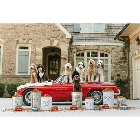 Classic White Pet Food Storage Canister - Large Airtight Container for Dog Food