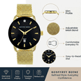 thumbnail image 6 of Geoffrey Beene Men's Slver Chronograph Stainless Steel Dress Watch Classic Quartz, Elegant Design, Water-Resistant, 6 of 9