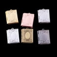 thumbnail image 2 of 6 Pieces Photo Pictures Frame Charm Book Shape Locket Pendant DIY Jewelry, 2 of 6
