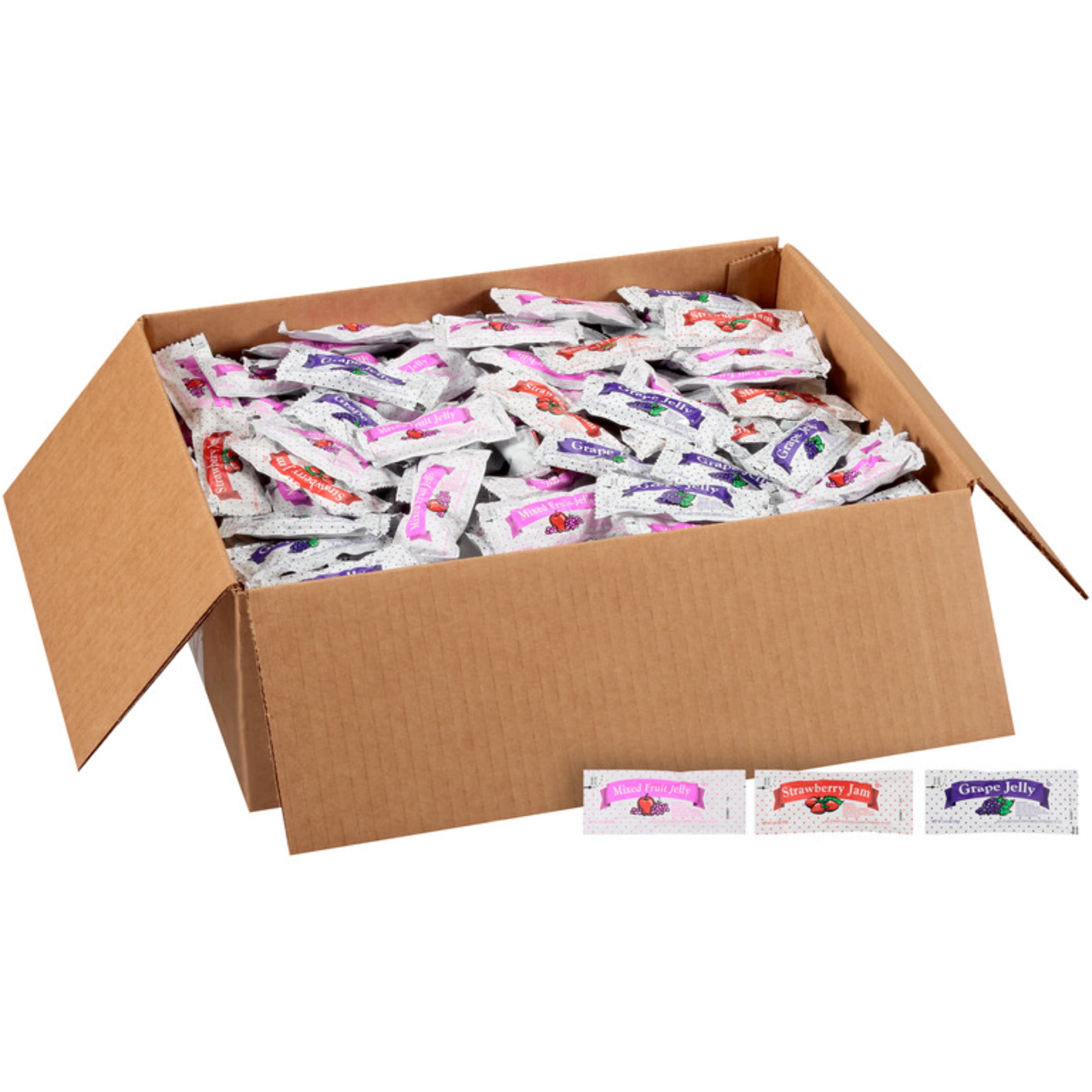 PPI Single Serve Assortment Jelly & Jam, 0.5 oz. Packets (Pack of 200