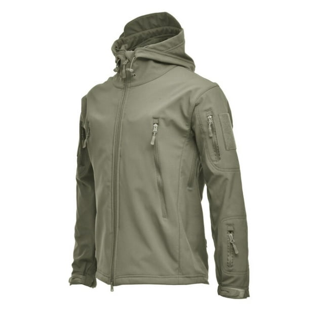 Chaqueta de camuflaje de talla grande de invierno para hombre, chaqueta táctica militar de concha suave de tiburón, cazadora impermeable cálida para hombre, ropa del Ejército de EE. UU. Tan Jianjun unisex