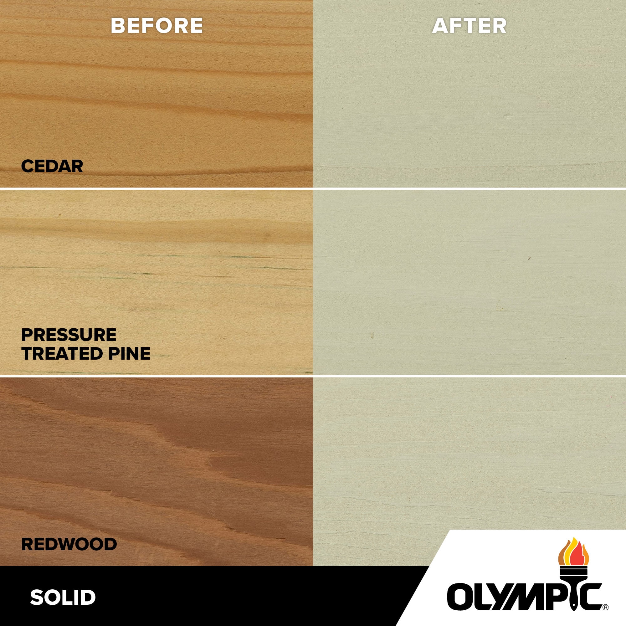 Olympic 1 Gallon SC-1023 Cumulus Exterior Solid Wood Protector Stain Plus Sealer in One