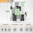 thumbnail image 6 of Navy Blue Fabric Shower Curtain - Geometric Water Repellent Shower Curtain Set 72x72, 6 of 7
