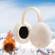 thumbnail image 4 of 2 orejeras plegables, diadema con suaves solapas para las orejas, súper protección para las orejas Blanco Gris, 4 of 9