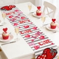 thumbnail image 4 of SIYTUAU Pvc Valentine Themed Table Runner 70.87X11.81 Inch Heart Pattern Decorative Tablecloth For Home Dining, 4 of 6