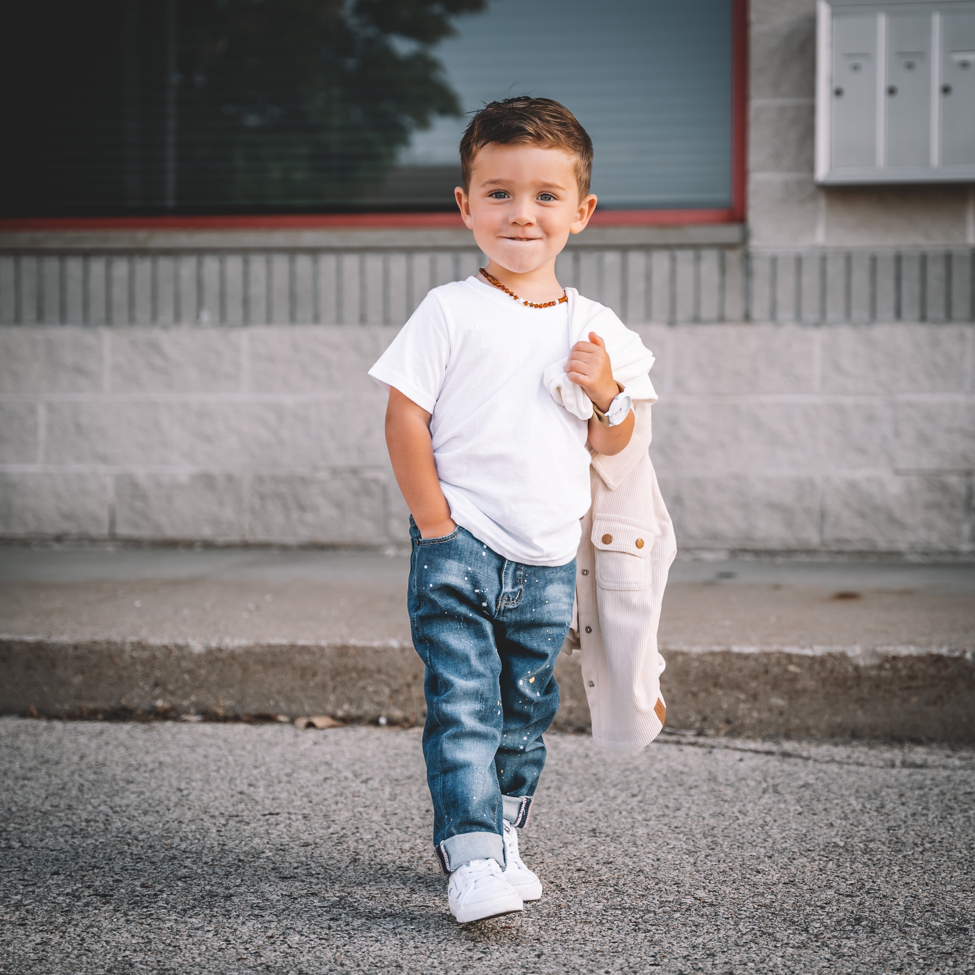 KIDSCOOL SPACE Baby Boys Little Kid Elastic Ripped Jeans StoneWashed Pants 18 24 Months Walmart