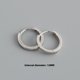 thumbnail image 1 of Pendientes de oreja blancos s925 de círculo liso de varios tamaños con personalidad de Europa y Estados Unidos, pendientes de moda dorados para mujer, 1 of 6
