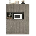 thumbnail image 5 of Euroco Extra Deep Buffet Cabinet with Hutch and Pull-Out Side Cabinet on Wheels, 52.8'' Kitchen Pantry with Adjustable Shelves, Coffee Bar Sideboard Storage Cabinet, 5 of 9