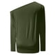 thumbnail image 3 of MHFRRA Blusa Informal de Manga Larga con Cuello Asimétrico para Uso Diario y Comodidad. Verde, 3 of 4