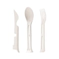 thumbnail image 2 of NWOKYZGH 3PCS Wheat Straw Cutlery, Reusable Utensils Set Portable Travel 3 in 1 Spoon fork Knife Tableware, Eco-Friendly, BPA Free, Flatware for Kids Adults, Travel Picnic Camping, 2 of 6