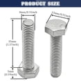 URIJDAS-M8 x 35mm Left Hand Thread Hex Head Bolt,304 Stainless Steel ...