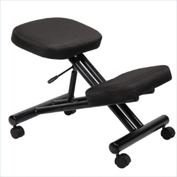 Boss Office Products Black Fabric Ergonomic Kneeling Stool