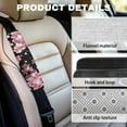 thumbnail image 6 of Yuyamidu Cherry Blossom Car Seat Belt Cover 2 PCS Pink Seatbelt Covers Flannel Car Seat Shoulder Strap Pads for Adults Soft Seat Belt Accessories for Auto Truck Van, 6 of 7