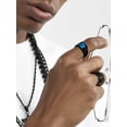 thumbnail image 3 of KeyStyle Rings for Men Stainless Steel Statement Ring with Blue Topaz Birthstone Signet Ring Birthday Gemstone Jewelry Father Day Valentine's Day Gift for Men Dad, 8mm Blue Topaz, 3 of 10