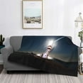 thumbnail image 2 of Yiaed Peggy's Cove Lighthouse Print Blanket Throw Blanket Soft Cozy Flannel Blanket for Home Bed Sofa Couch Chair-40"x30", 2 of 6