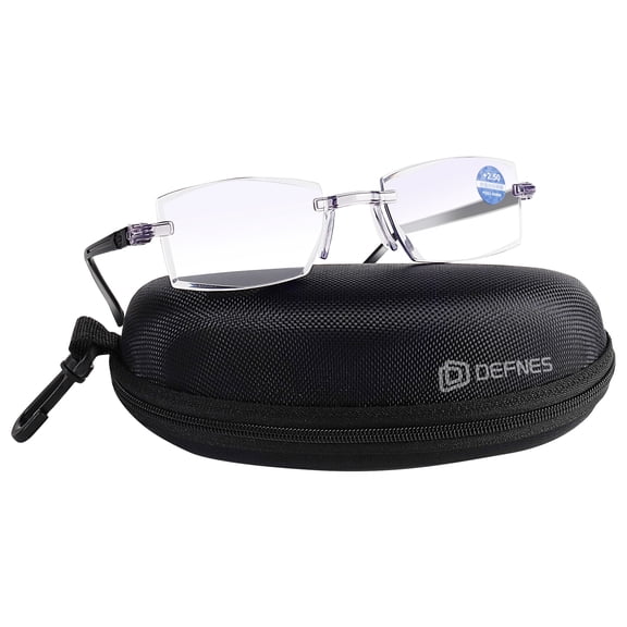 DEFNES (Mother's Day) Sapphire High Hardness Anti-Blue Progressive Far and Near Dual-Use Reading Glasses for Men Women (+1.00/ (40-45)