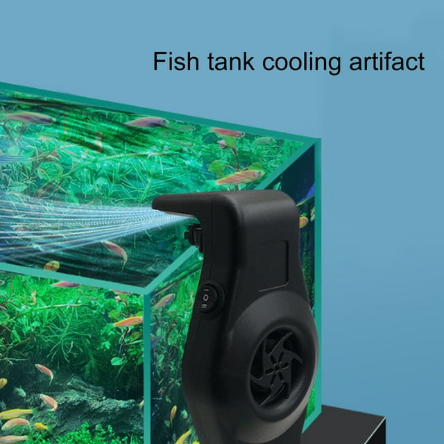 CBFFDC Fish Fan Strong Wind Fish Wall mounted Aquarium Chillers Installation Easy to Use Mute USB Cable Cool Down ABS Lower Temperature