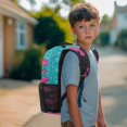 thumbnail image 3 of Yspwyqan Girls Baseball Backpack 10-12 Years Old, Pink Ice Cream Drip 17 Inch Lightweight School Bag, Double Zipper with Front Pocket, Casual Daypack for Middle School Hiking, 3 of 7