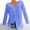 Blue, variant on Black and Friday Azrian Tops Saving!,Women Plus Size Long Sleeved V-Neck Print Blouse Pullover Tops Shirt