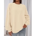 thumbnail image 4 of Buzo PRETTYGARDEN Oversized Cuello Redondo Beige XL, 4 of 6