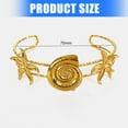 thumbnail image 5 of Starfish Shell Ocean Theme Bracelet Stainless Steel Open End Bangle Jewelry, 5 of 8