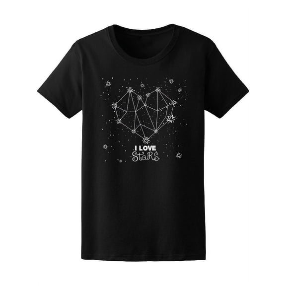 I Love Stars Hearty Space T-Shirt Women -Image by Shutterstock, Female x-Large