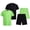 Lime Black, variant on Active Boys Short Sets Dryfit Short Sleeve Athletic Shirt and Gym Shorts 4 Piece Sets
