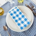 thumbnail image 2 of Cocktail Napkins, Disposable Paper Napkins for Dinner, Plaid Party, Wedding Napkin, 15.7x11.8 Inch, 3-Layer Paper for Party Dining, Picnic, Home (80, Blue), 2 of 8