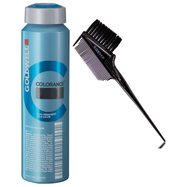 5NN Light Brown , Goldwell COLORANCE Canisters (4.2 oz Can) Demi-Permanent Hair Color Dye Acid Haircolor , Non-Ammonia or Alkaline - Pack of 3 w/ Sleekshop 3-in-1 Brush Comb Tinte Cabello Colorance by Goldwell belleza