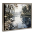 thumbnail image 2 of Stupell Industries Coastal Fall Lake Reflection Brown Floating Frame Canvas Art, 21 x 17, by Franklyn Gregory, 2 of 8