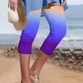thumbnail image 2 of Ketyyh-chn99 Workout Pants Women Leggings Fashion 3/4 Leggings For Women High Waisted Print Tights Yoga Workout Pants Capri Pants Dark Blue,XL, 2 of 5