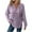 Purple, variant on Timegard Oversized Hoodies for Women Fall Ribbed V Neck Button Long Sleeve Pullover Loose Comfy Tops
