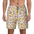 thumbnail image 2 of Goofa Coffee Donuts Printed Men's Swim Trunks Board Shorts Quick Dry Mens Swimming Trunks with Compression Liner,Breathable Fit Hawaii Beach Shorts-Medium, 2 of 9