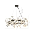 thumbnail image 3 of Design Living 8-Light Black Chandelier With Matte White Leaf Petals, 3 of 6