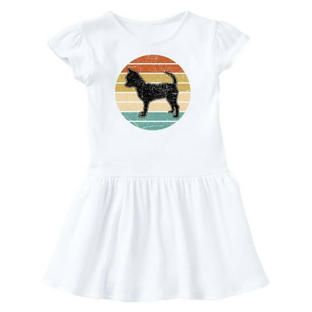 

Inktastic Chihuahua Dog Retro Sunset Gift Toddler Girl Dress
