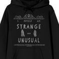 thumbnail image 2 of Beetlejuice I Myself Am Strange And Unusual Long Sleeve Men's Black Hooded Sweatshirt-XL, 2 of 4