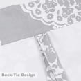 thumbnail image 5 of DriftAway Samantha Tie Up Curtain Floral Damask Pattern Room Darkening Thermal Insulated Adjustable Balloon Curtain Shade for Small Window Rod Pocket 1 Panel 45" x 63" Light Gray White, 5 of 8