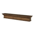 thumbnail image 3 of Pearl Mantels Savannah Transitional Premium Pine Wood Mantel Shelf, Lightly Distressed Chestnut Finish, 60"L x 9"D x 9"H, 3 of 5