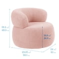 thumbnail image 2 of ECR4Kids Sophie Sherpa Toddler Accent Chair, 13.5in Seat Height, Kids Furniture, Pink, 2 of 9