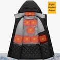 thumbnail image 3 of Men 8 zone Heating Jacket Winter Electric Heated Clothes USB Charging Waterproof Windbreaker Heat Outdoor Skiing Coat M-5XL, 3 of 5
