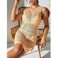 thumbnail image 5 of Womens Swimwear Cover Ups 2025 Summer Crochet Hollow Out Knit Bathing Suit Beach Dresses S, 5 of 8